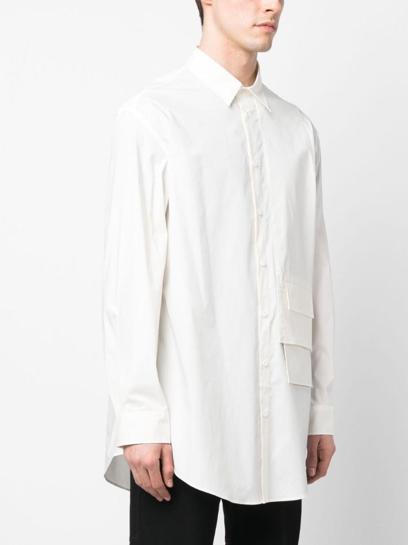 White Long-sleeve Cotton Shirt