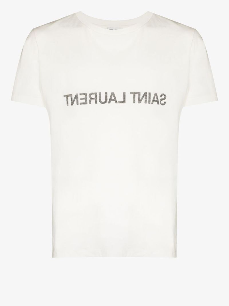 White Reverse Logo Cotton T-shirt
