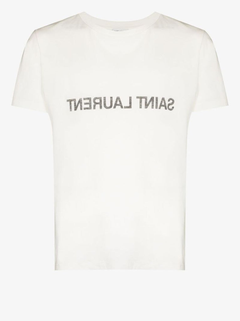White Reverse Logo Cotton T-shirt