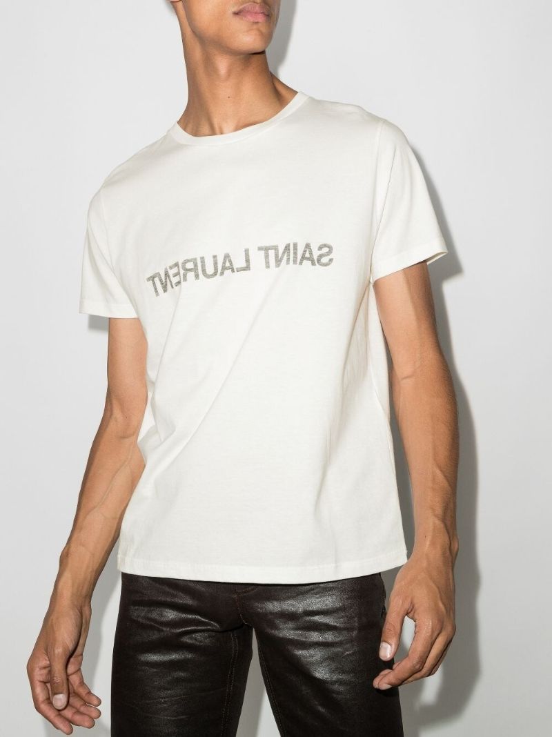 White Reverse Logo Cotton T-shirt