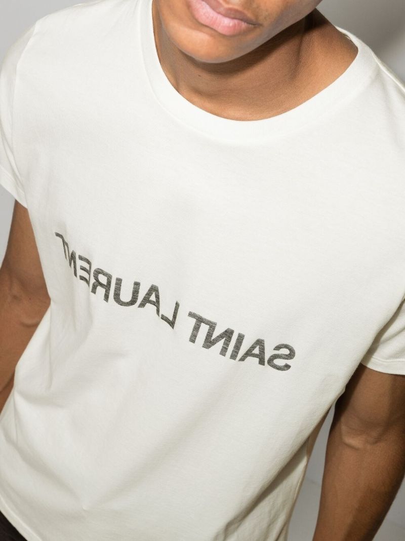White Reverse Logo Cotton T-shirt