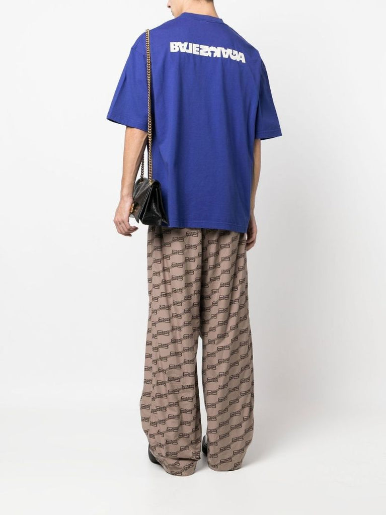 Blue Logo Print T-shirt