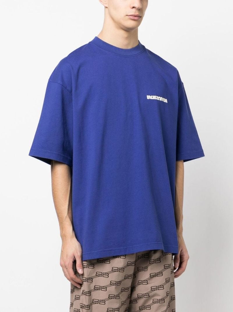 Blue Logo Print T-shirt
