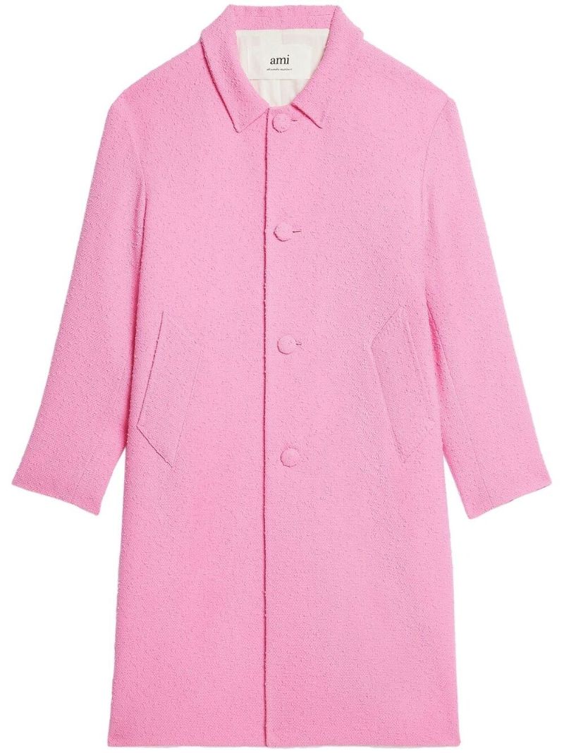 Pink Single-breasted Coat