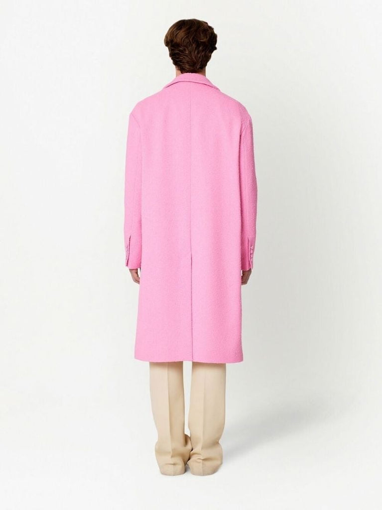 Pink Single-breasted Coat