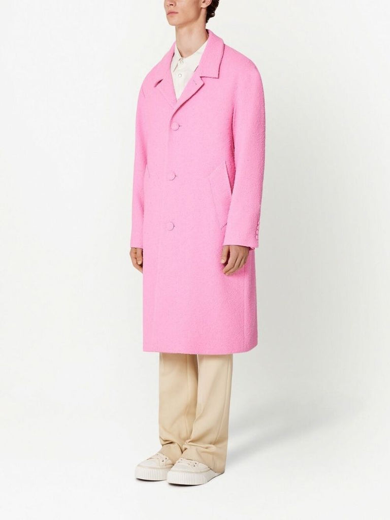 Pink Single-breasted Coat