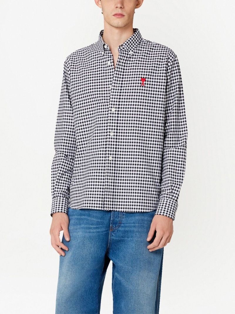 Black and White Ami De Coeur Checked Shirt
