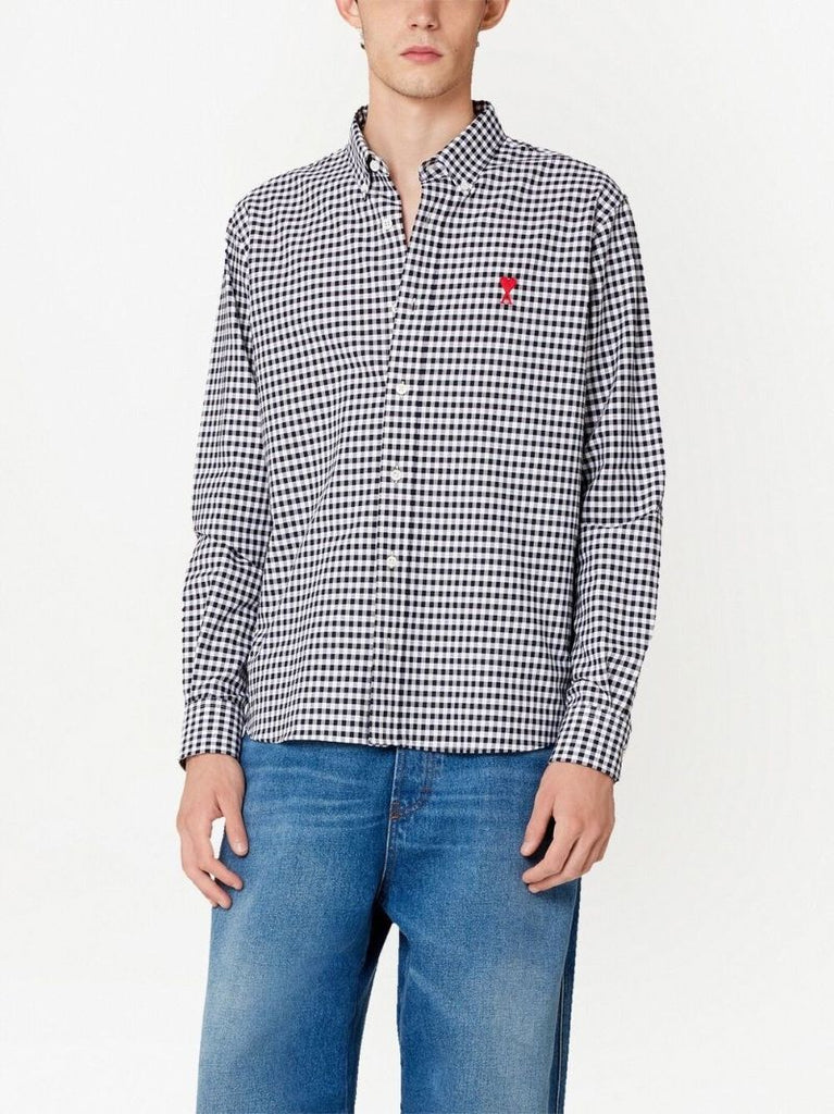 Black and White Ami De Coeur Checked Shirt