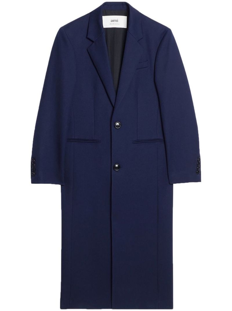 Blue Virgin-wool Coat