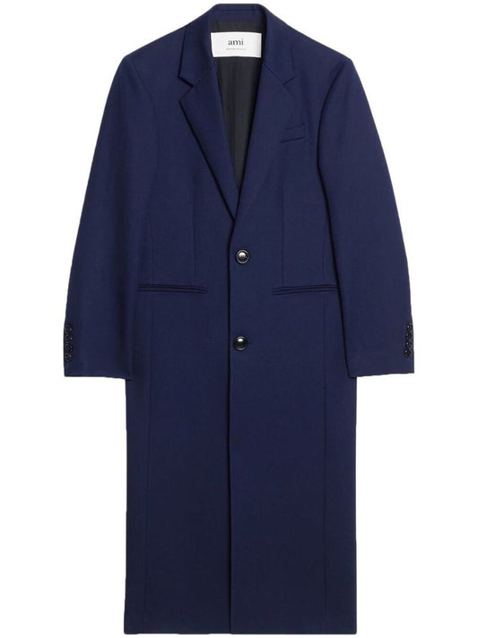 Blue Virgin-wool Coat