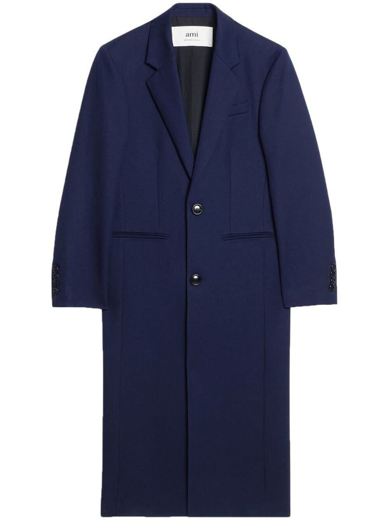 Blue Virgin-wool Coat