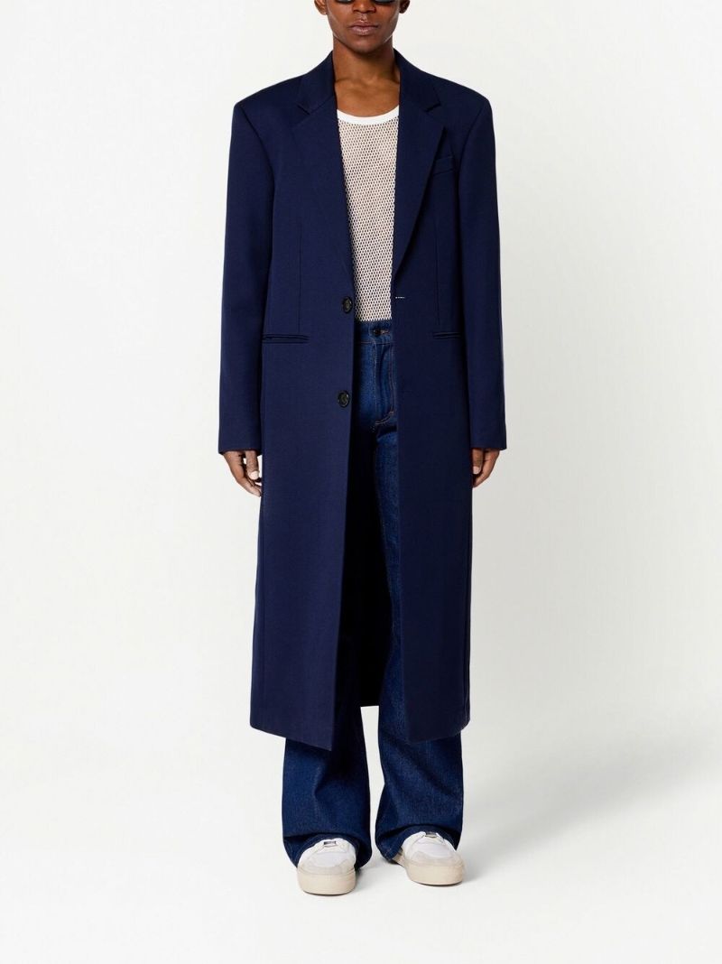 Blue Virgin-wool Coat