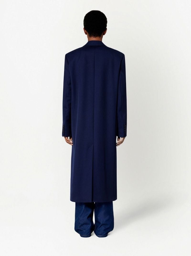 Blue Virgin-wool Coat
