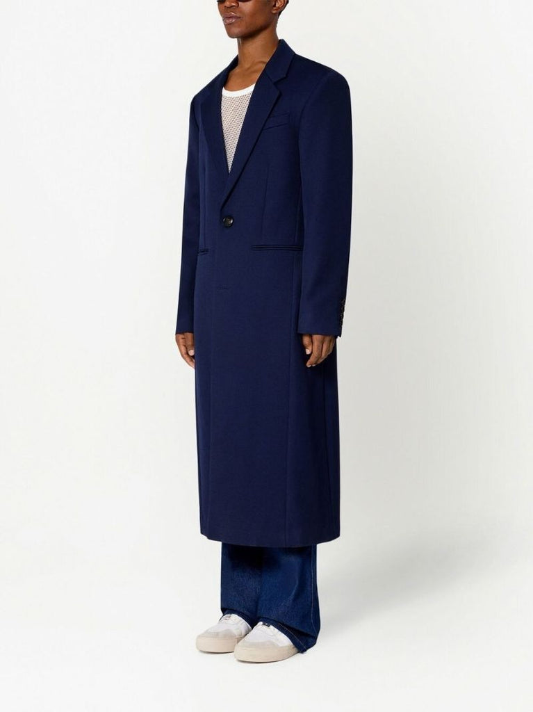 Blue Virgin-wool Coat