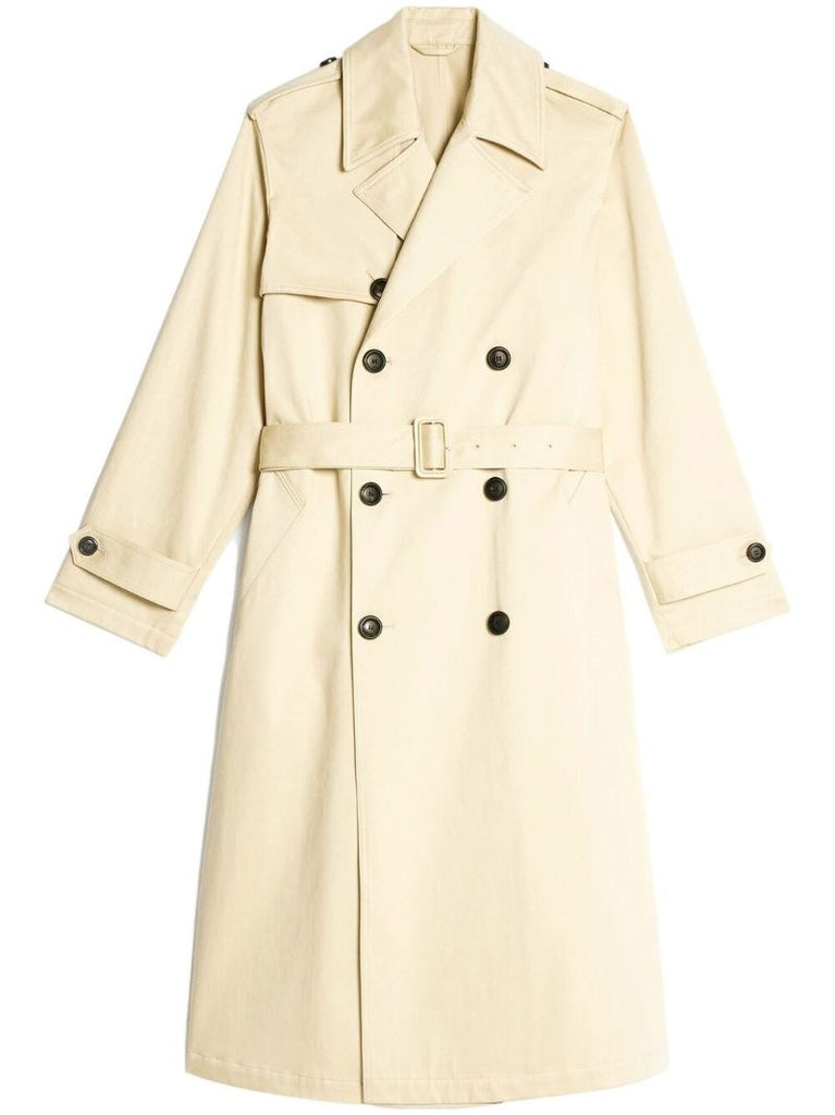Neutral Cotton Trench Coat