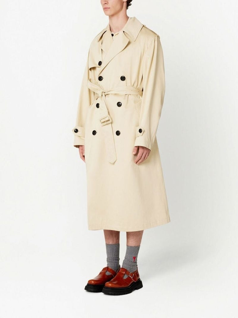 Neutral Cotton Trench Coat