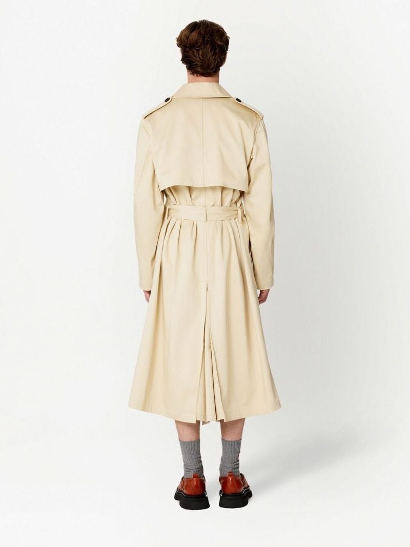 Neutral Cotton Trench Coat