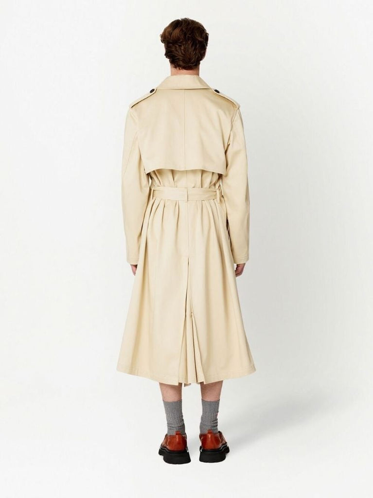 Neutral Cotton Trench Coat