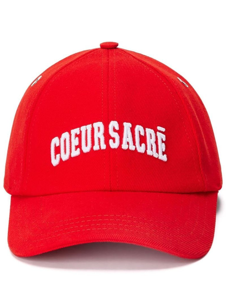 Red Coeur SacrÃ_x0083_Â© Embroidered Cap