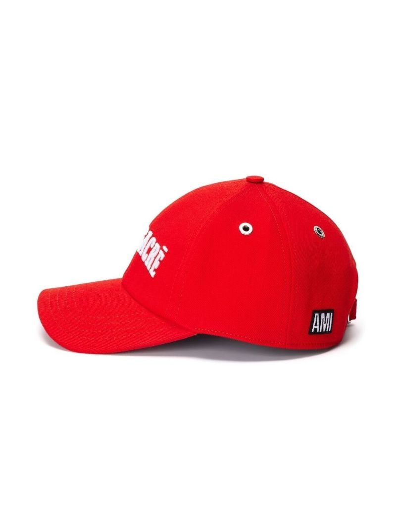 Red Coeur SacrÃ_x0083_Â© Embroidered Cap