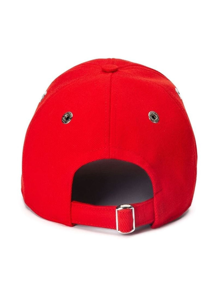 Red Embroidered-logo Baseball Cap