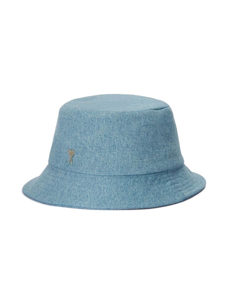 Blue Logo Plaque Denim Bucket Hat