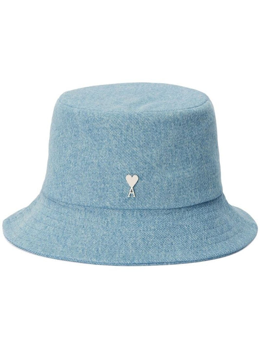 Blue Logo Plaque Denim Bucket Hat