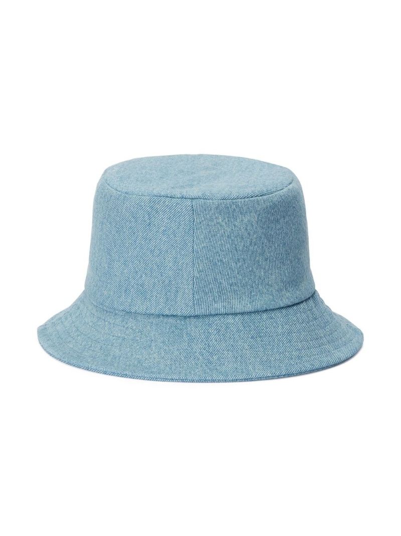 Blue Logo Plaque Denim Bucket Hat
