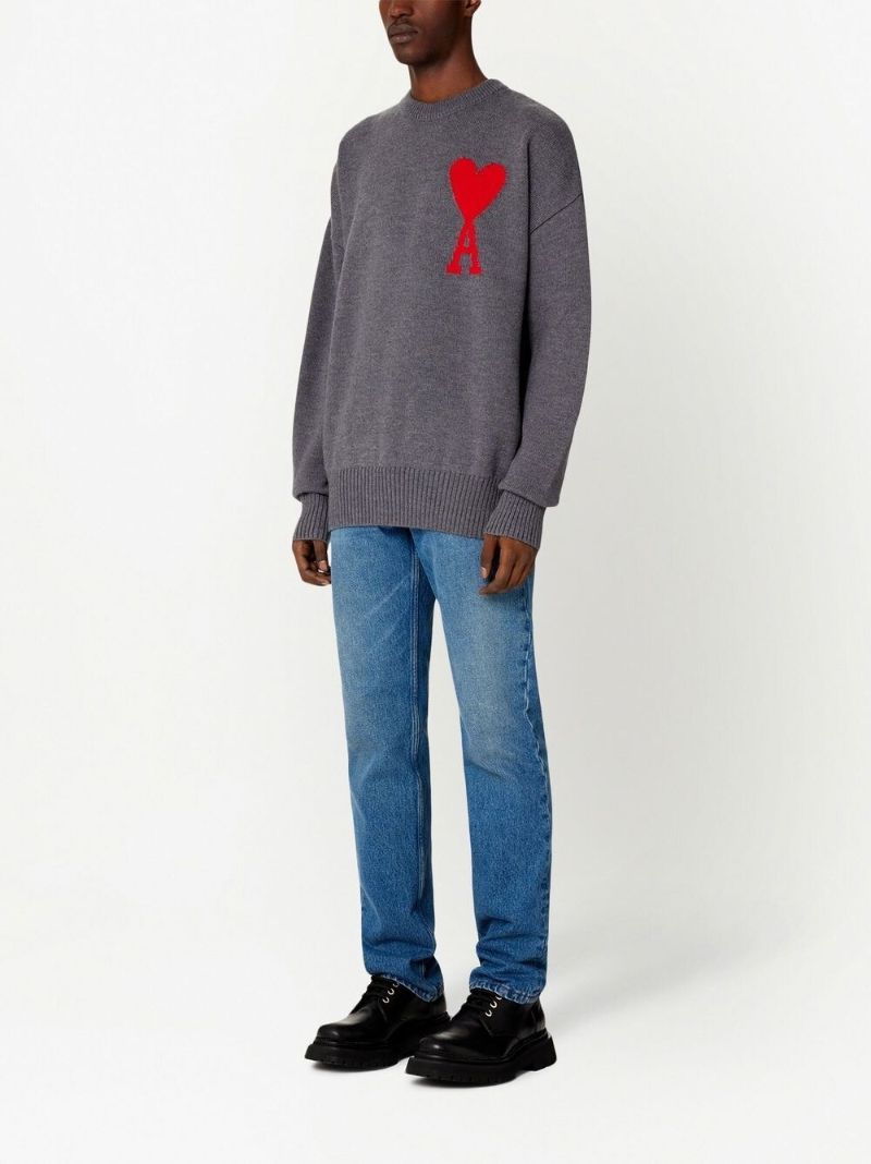 Grey Ami De Coeur Virgin Wool Sweater