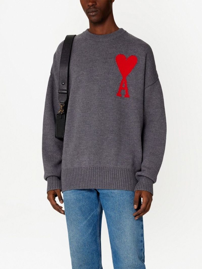 Grey Ami De Coeur Virgin Wool Sweater