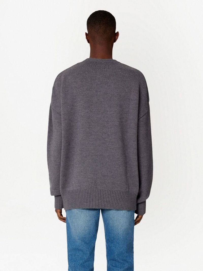 Grey Ami De Coeur Virgin Wool Sweater