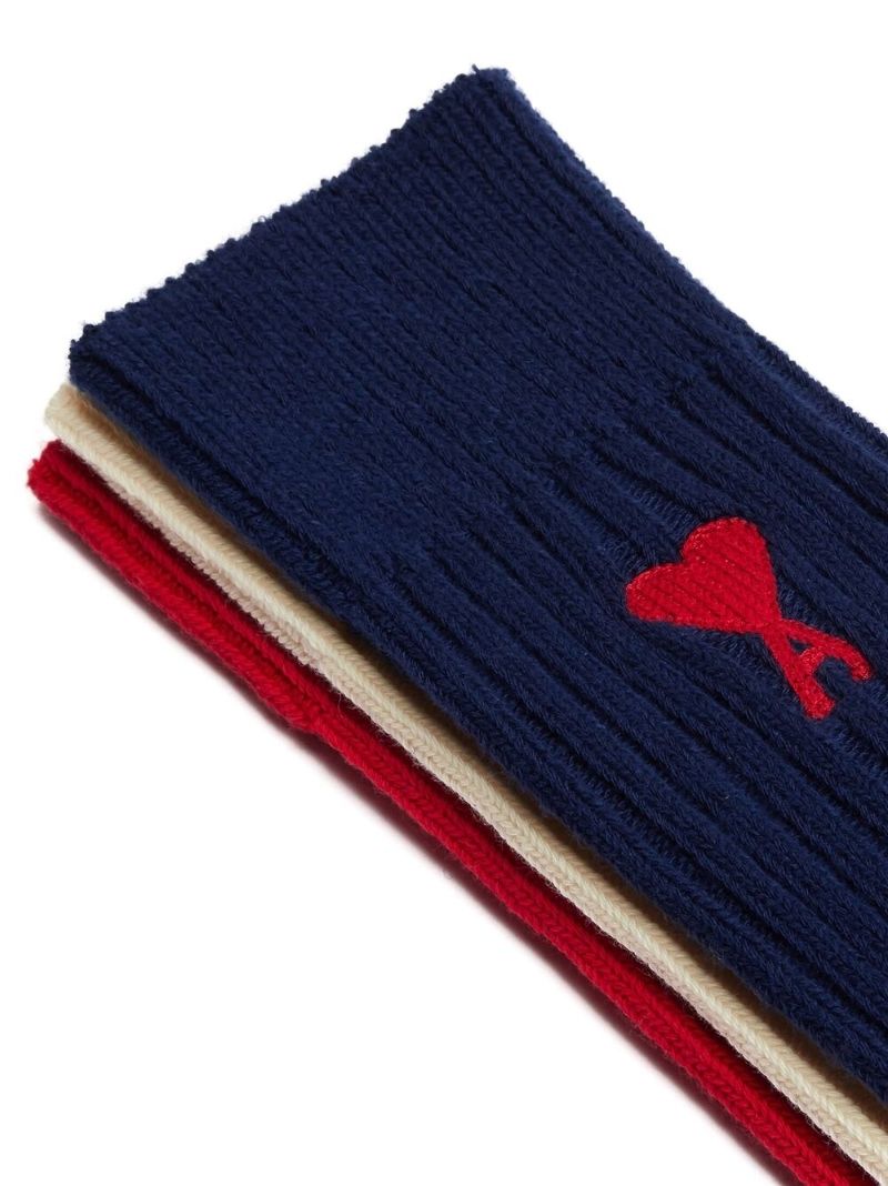 Multicoloured Ami De Coeur Monogram Socks Set