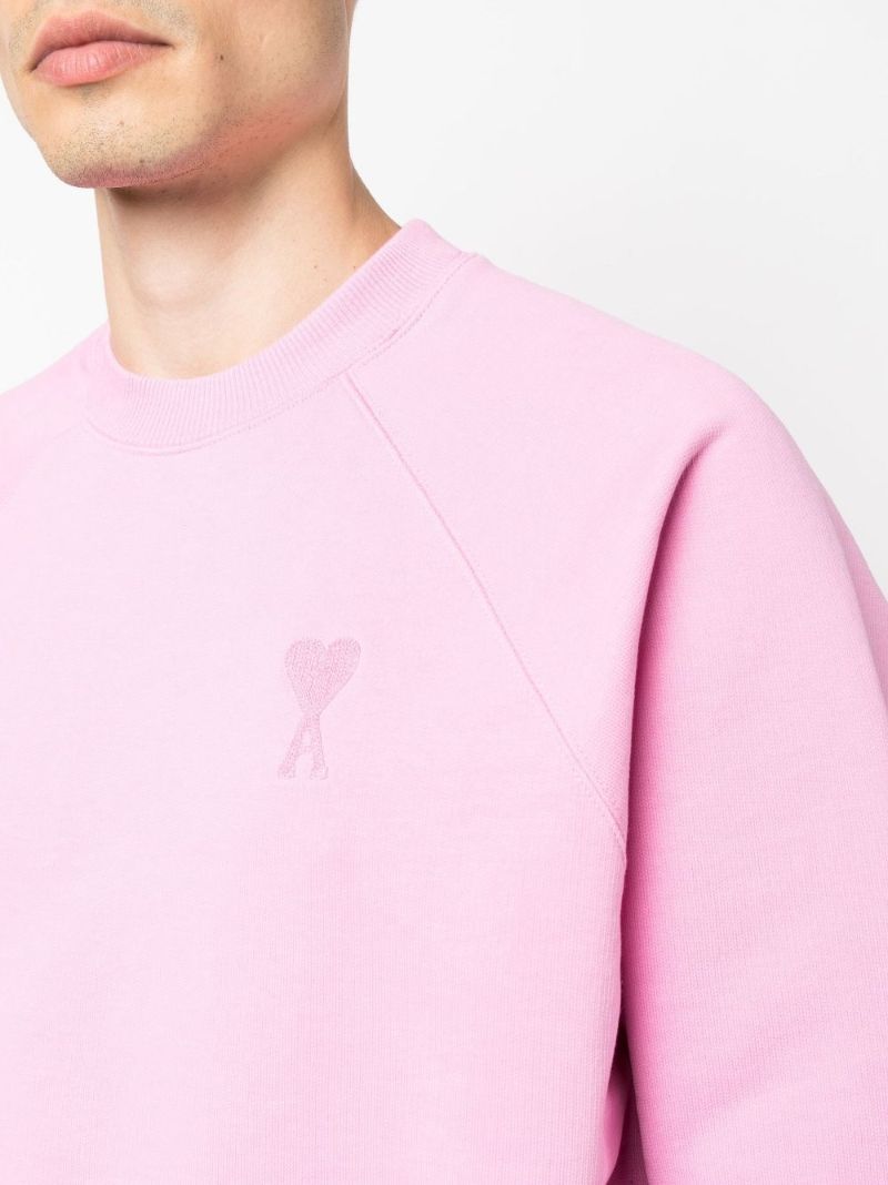 Pink Logo-embroidered Sweatshirt