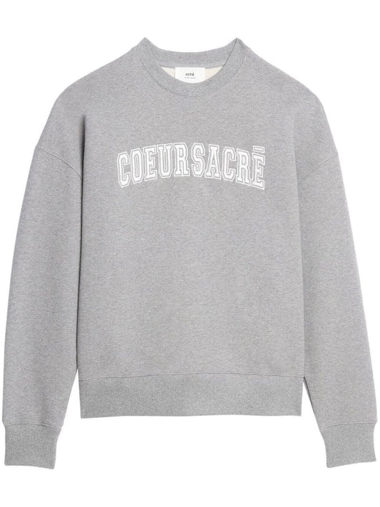 Grey Coeur SacrÃ_x0083_Â© Logo Embroidered Sweatshirt