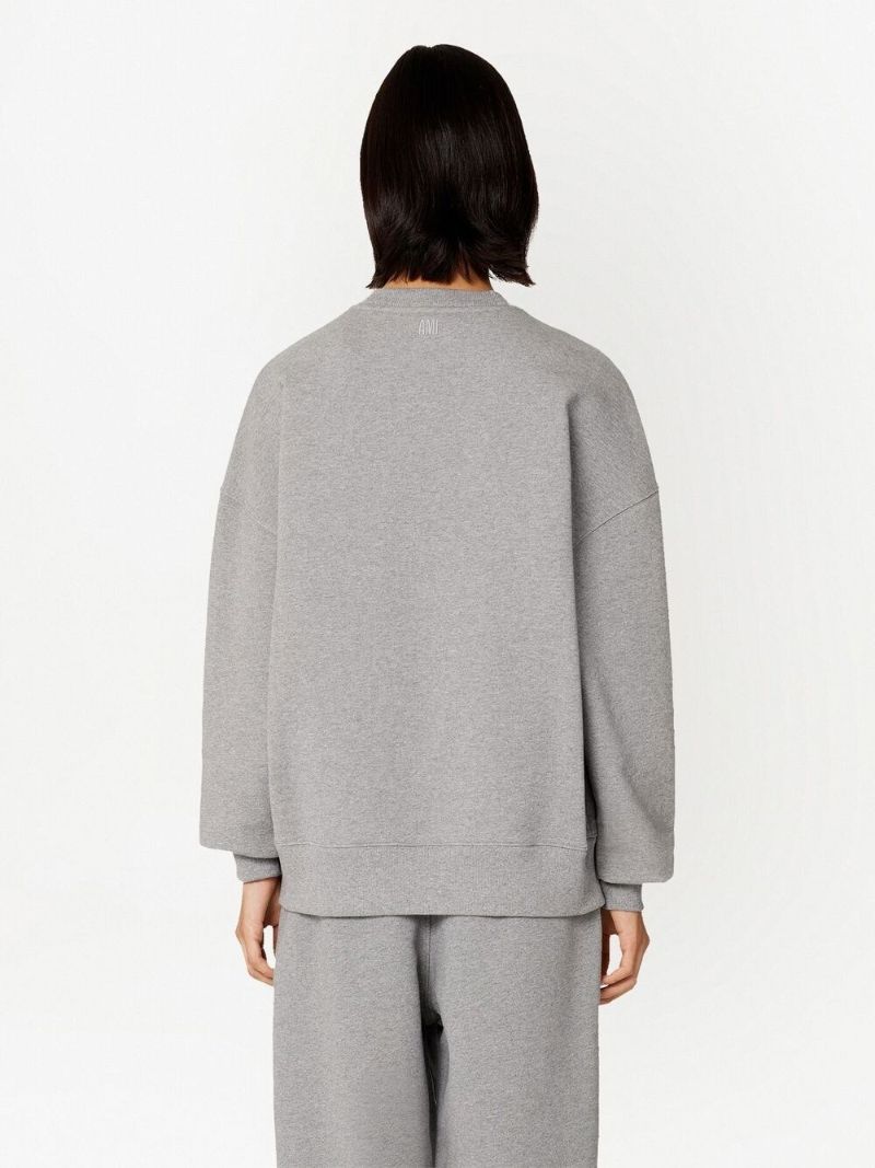 Grey Coeur SacrÃ_x0083_Â© Logo Embroidered Sweatshirt