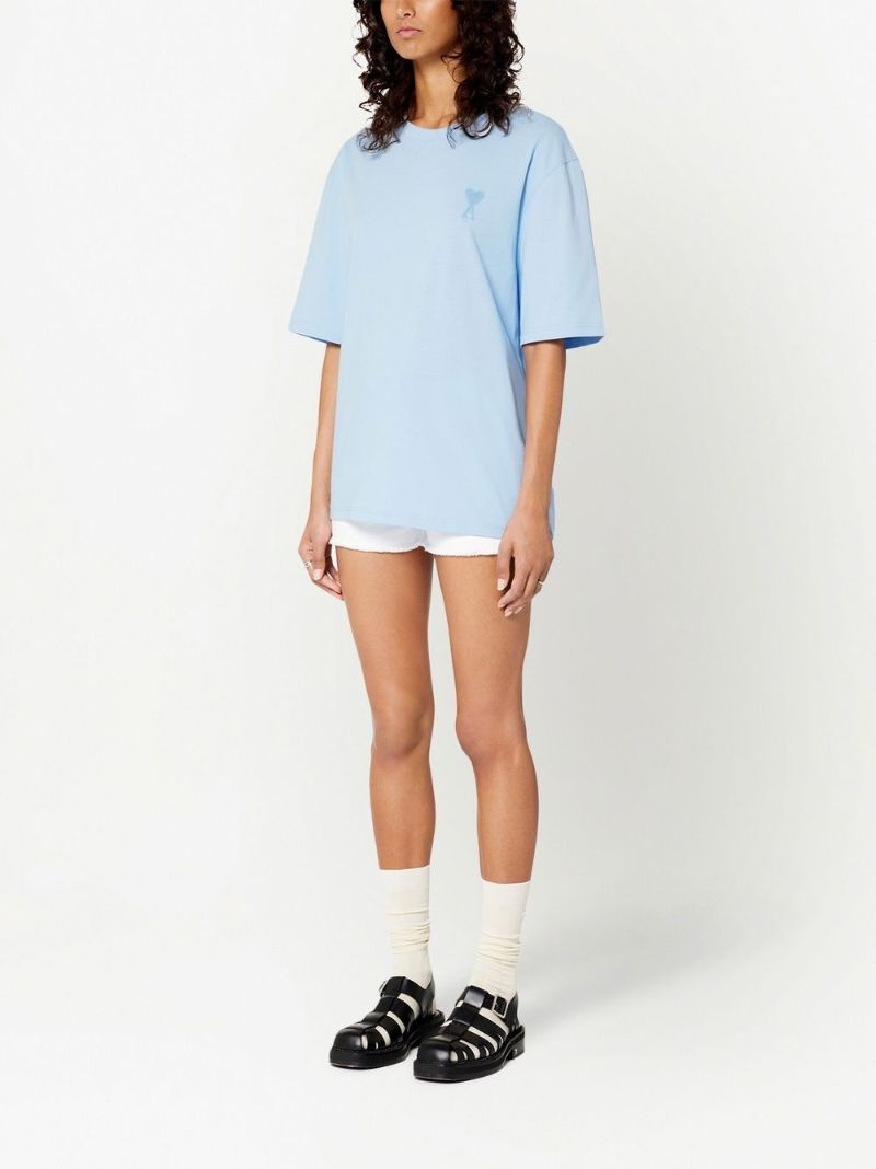 Blue Ami De Coeur Motif T-shirt