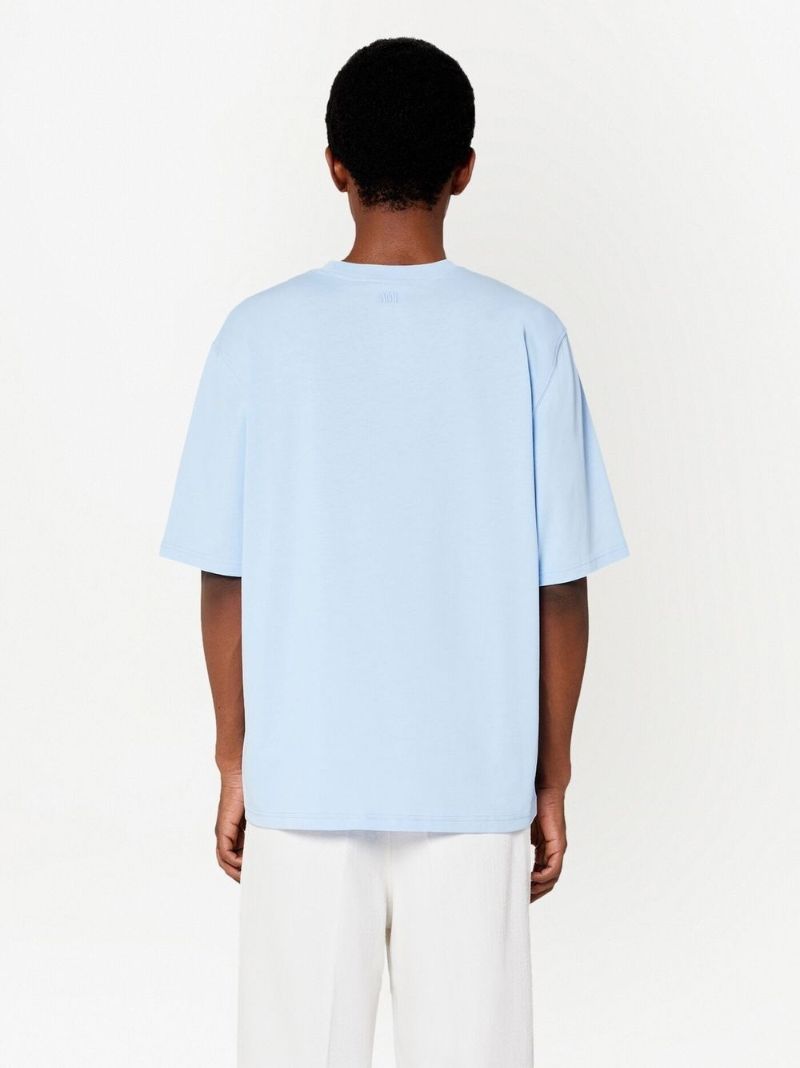 Blue Ami De Coeur Motif T-shirt