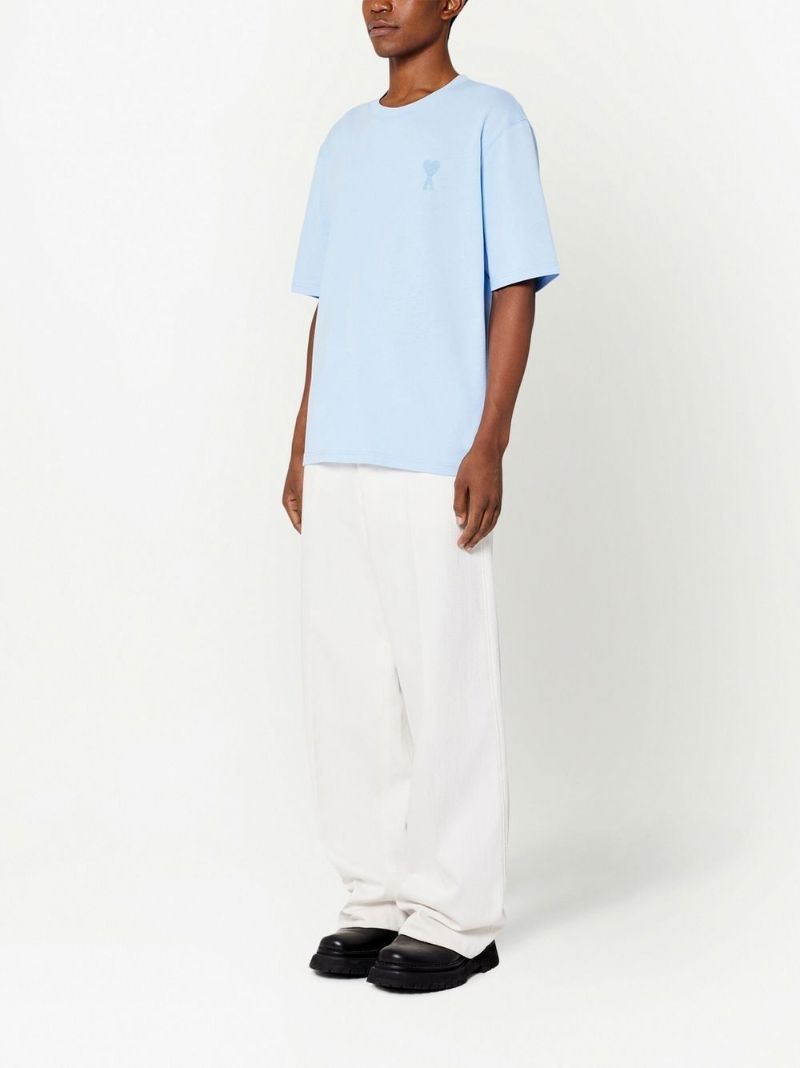 Blue Ami De Coeur Motif T-shirt