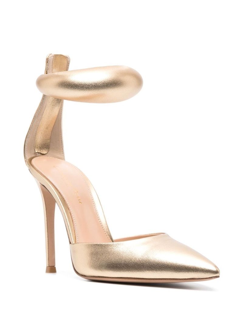 Gold Bijoux 110 Metallic Leather Pumps