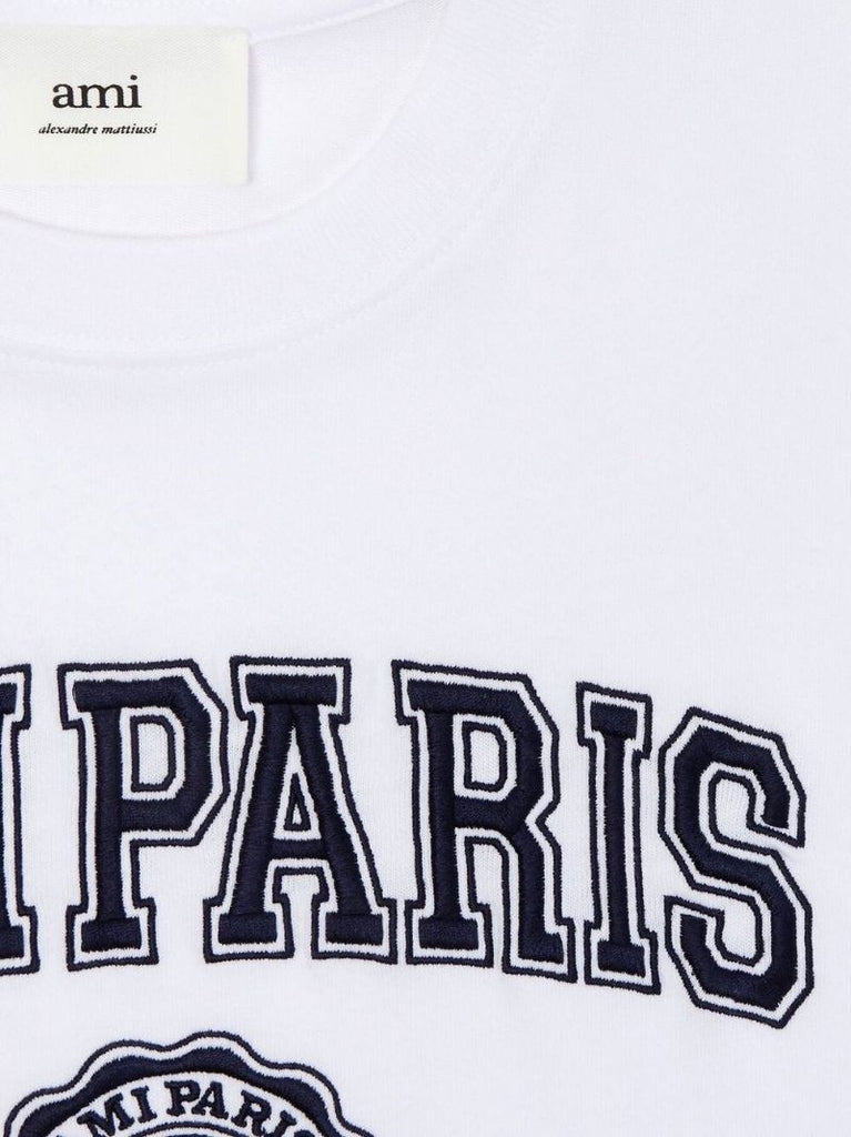 White Logo Print T-shirt