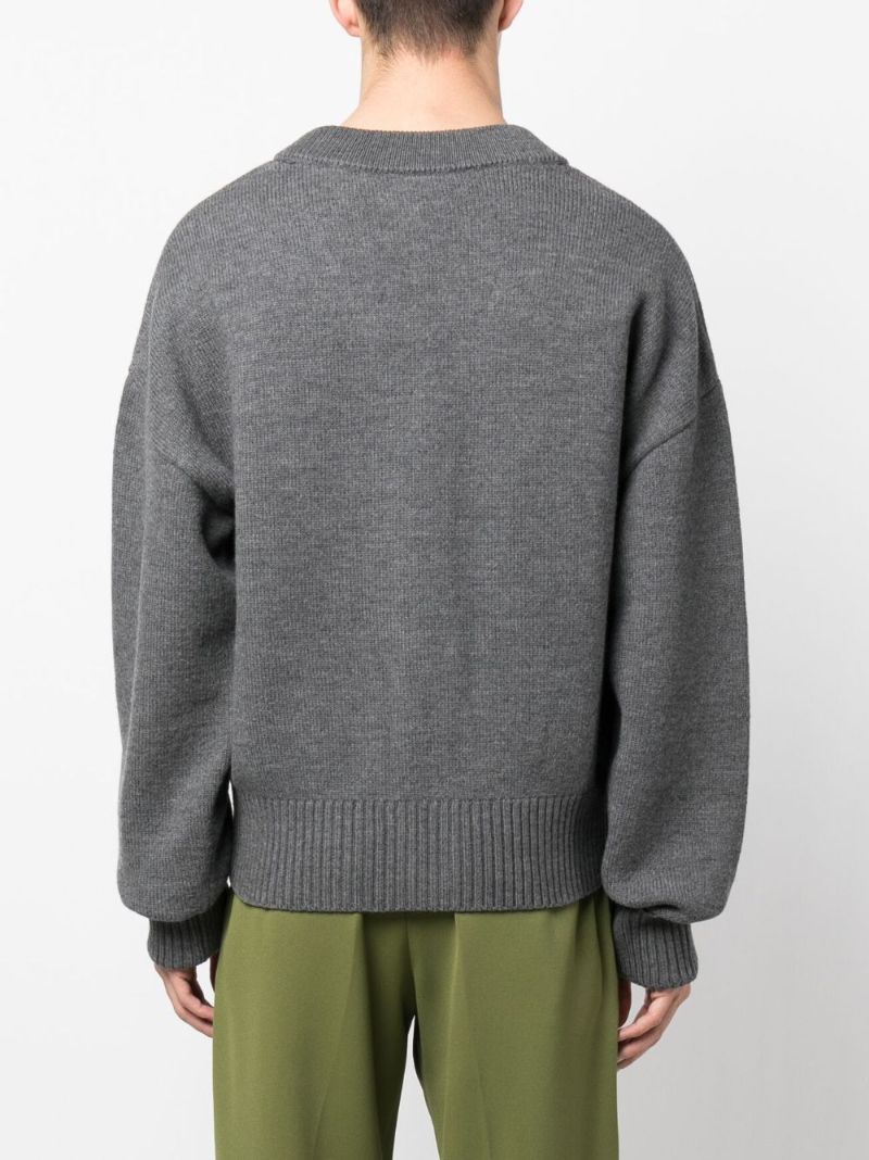 Grey Ami De Coeur Wool Cardigan