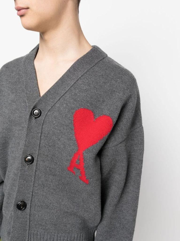 Grey Ami De Coeur Wool Cardigan
