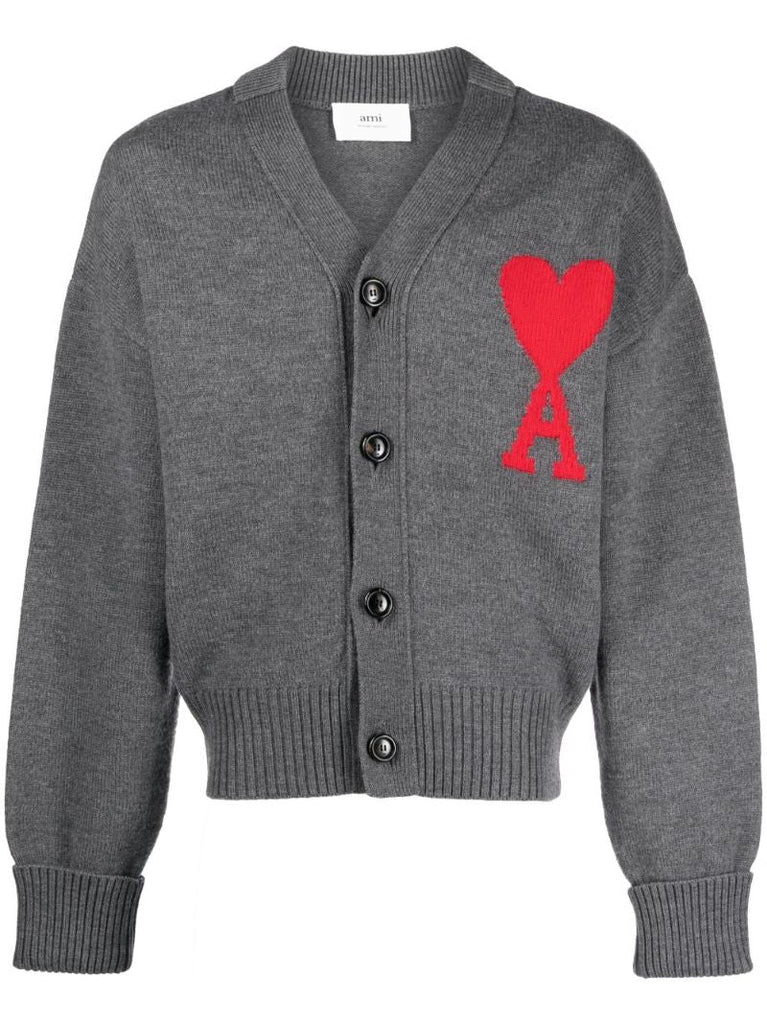 Grey Ami De Coeur Wool Cardigan