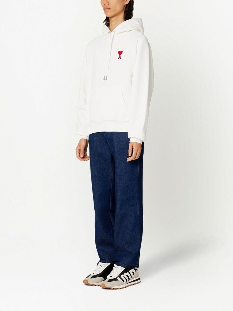 White Ami De Coeur Organic-cotton Hoodie