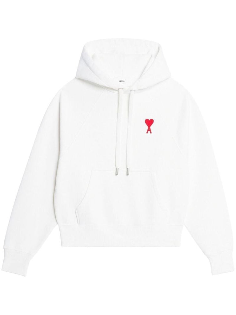 White Ami De Coeur Organic-cotton Hoodie