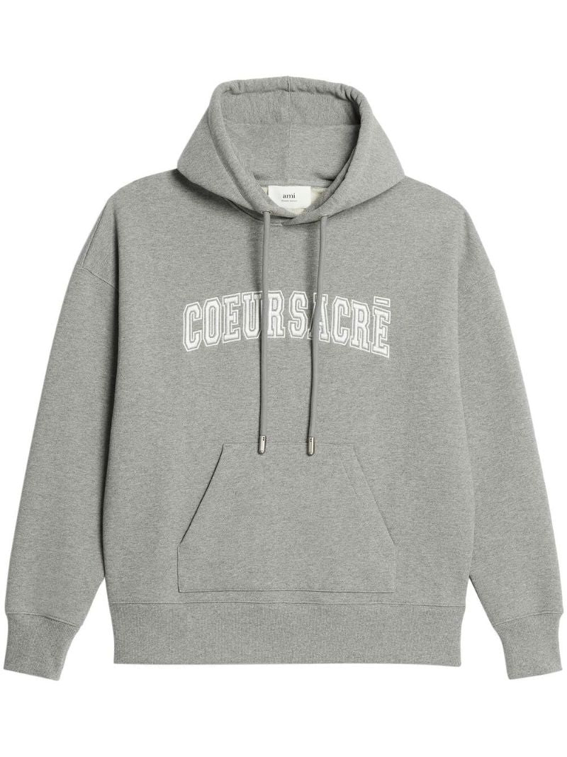 Grey Coeur SacrÃ_x0083_Â© Organic-cotton Hoodie