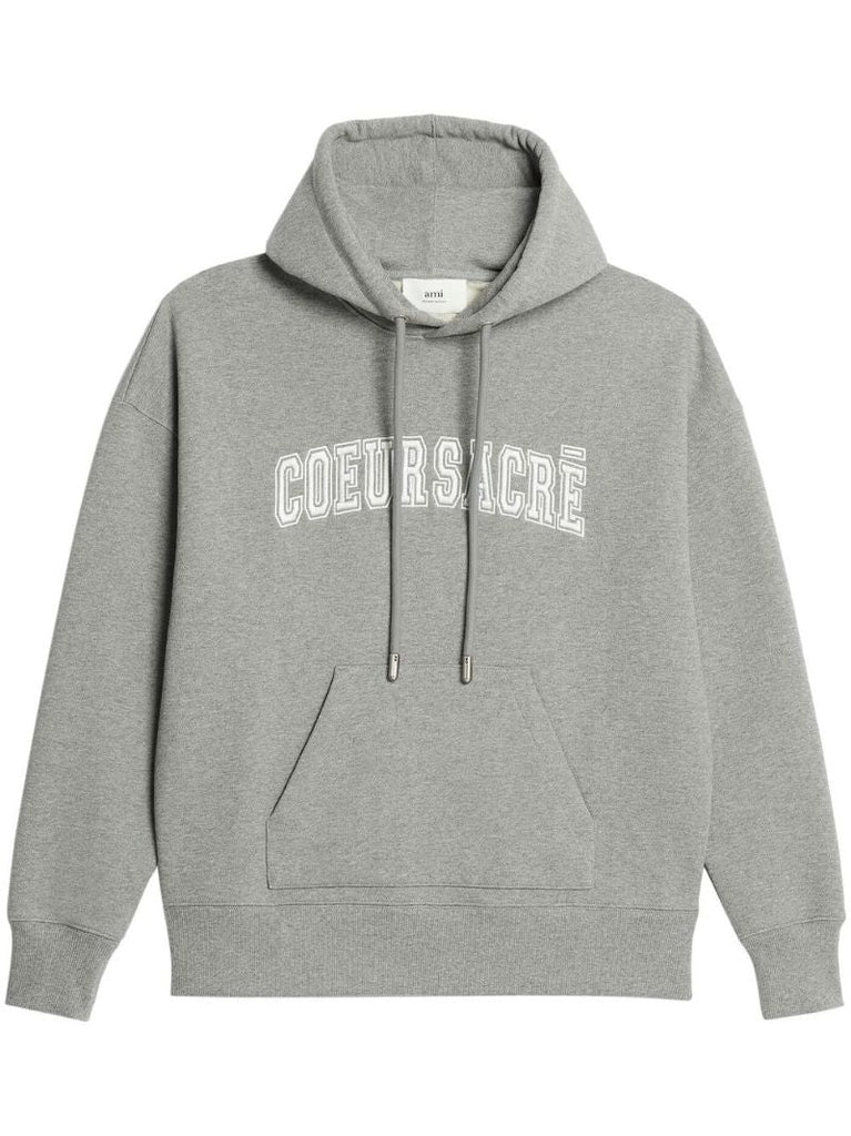 Grey Coeur SacrÃ_x0083_Â© Organic-cotton Hoodie