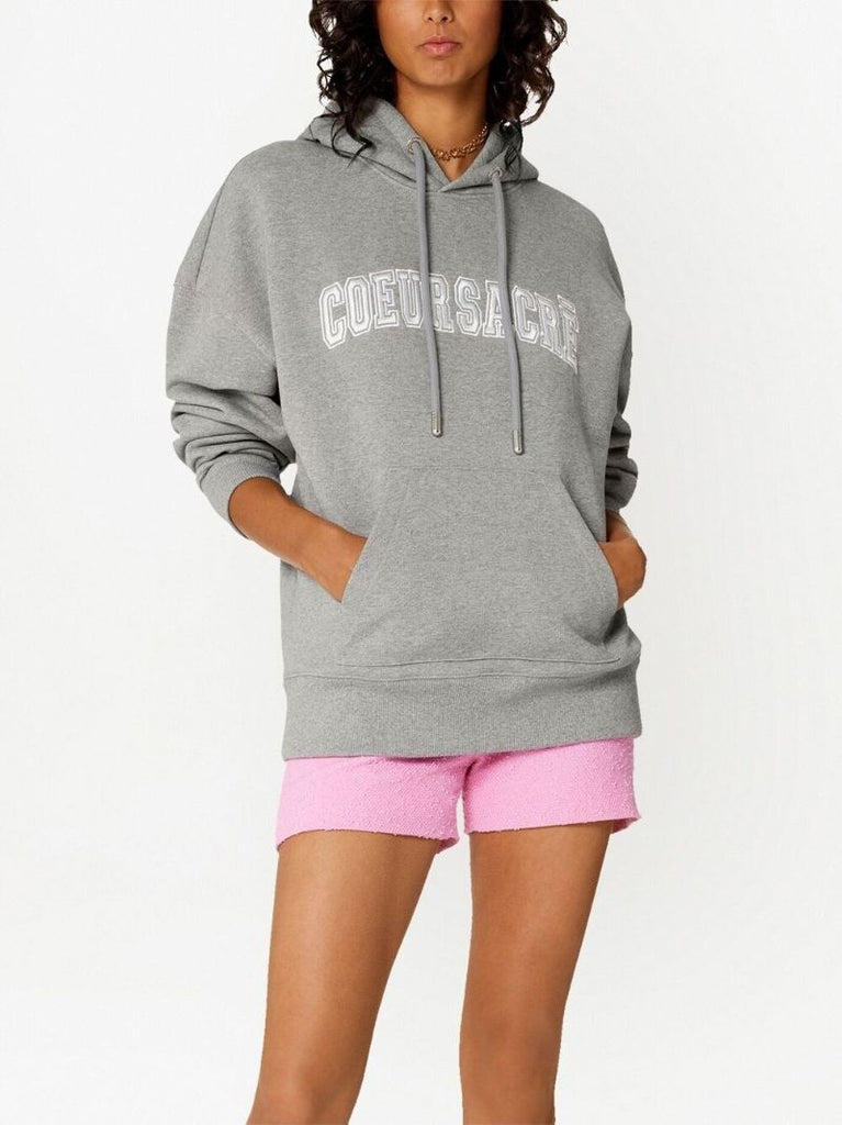 Grey Coeur SacrÃ_x0083_Â© Organic-cotton Hoodie