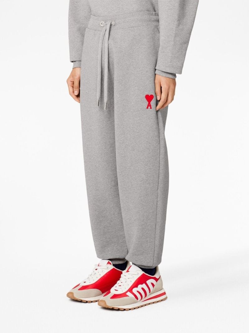 Grey Ami De Coeur Organic-cotton Track Pants