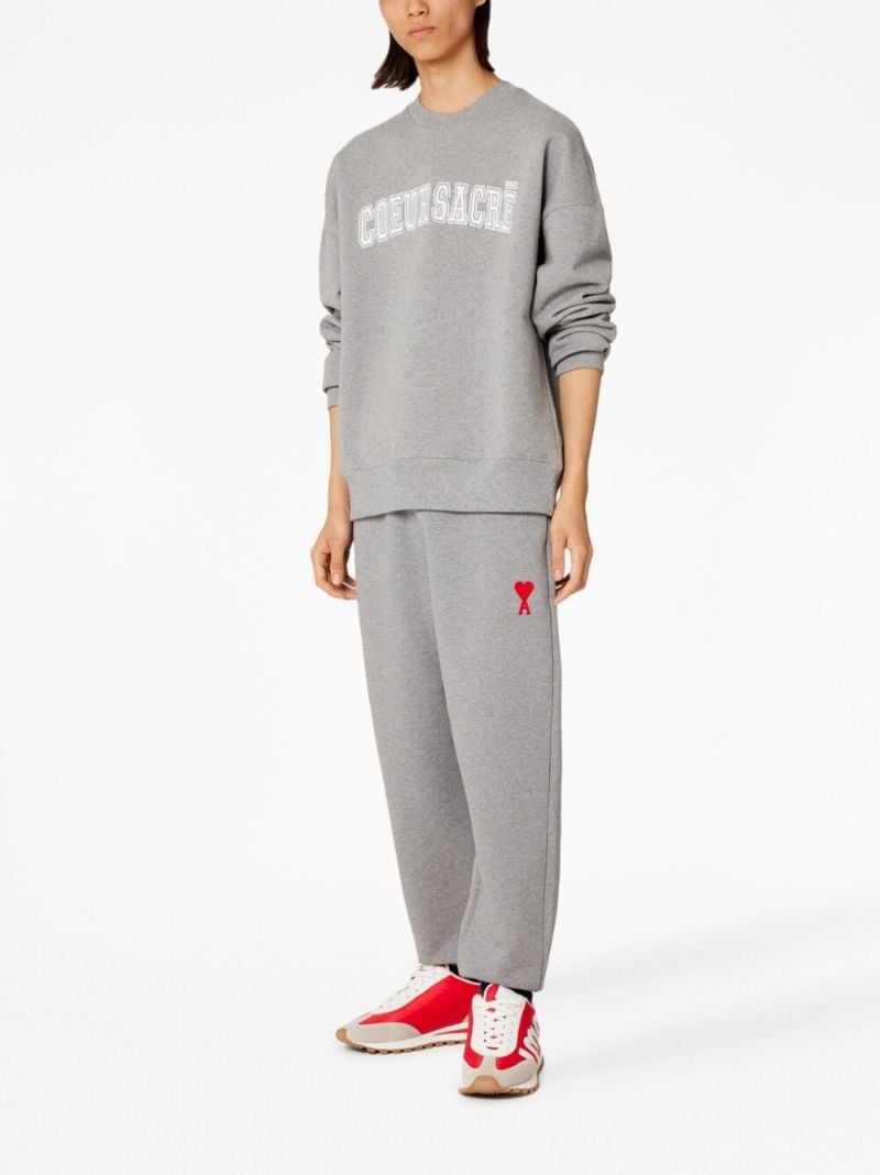 Grey Ami De Coeur Organic-cotton Track Pants